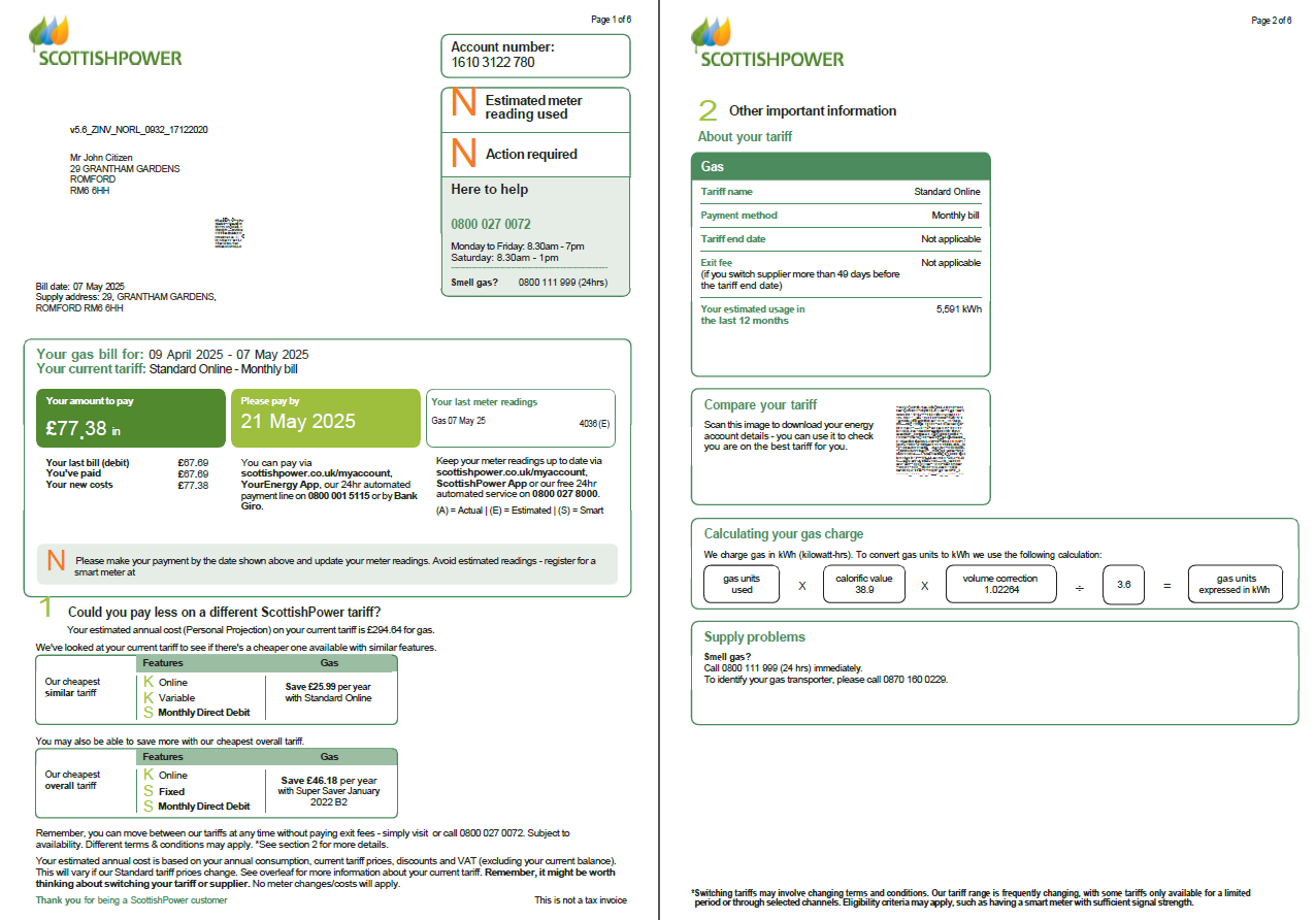  Minol USA business utility bill 